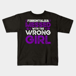 Fibromyalgia Warrior Girls Fibromyalgia Awareness Kids T-Shirt